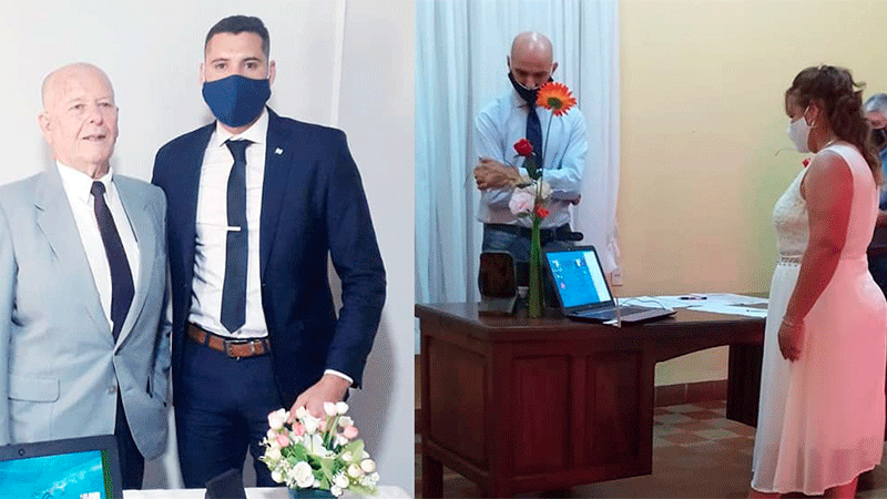 Se realizó el primer casamiento virtual en Entre Ríos Se realizó el primer casamiento virtual en Entre Ríos