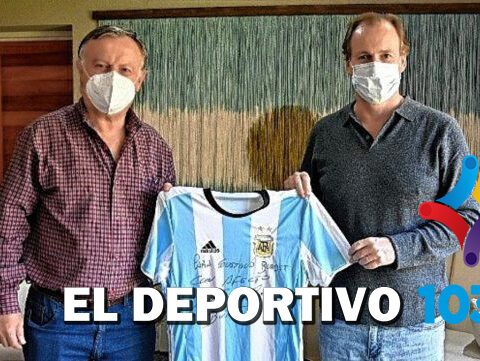 Burruchaga y un regalo especial para el gobernador Burruchaga y un regalo especial para el gobernador