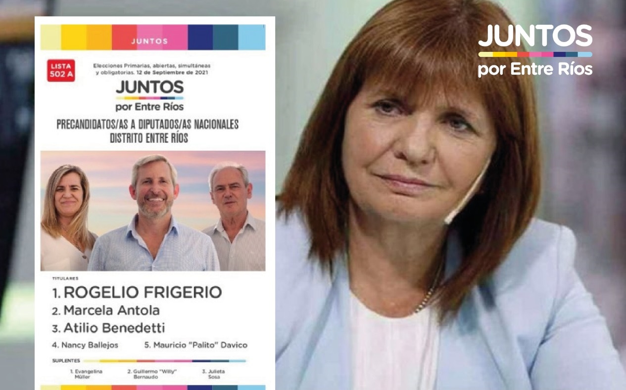 Este martes Patricia Bullrich estará en Paraná para respaldar a la lista que encabeza Frigerio