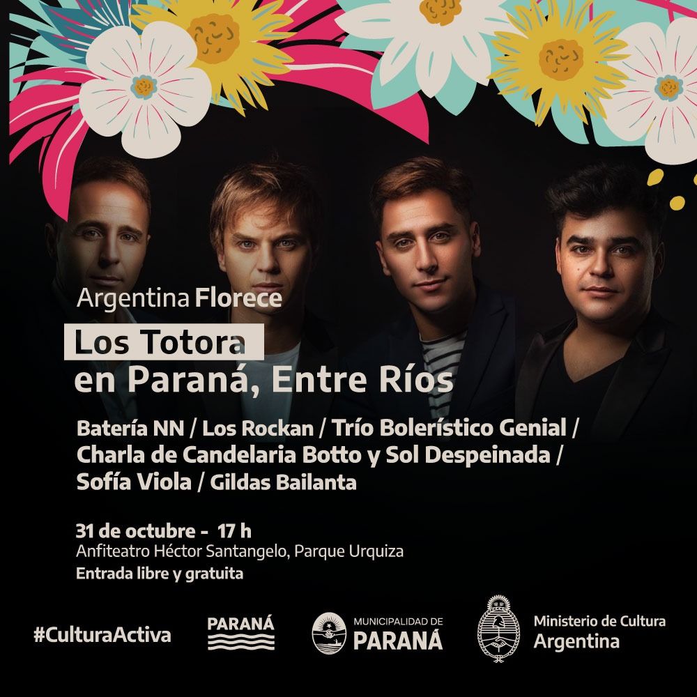 Argentina Florece: Este domingo habrá espectáculos gratuitos y para toda la familia en el Anfiteatro