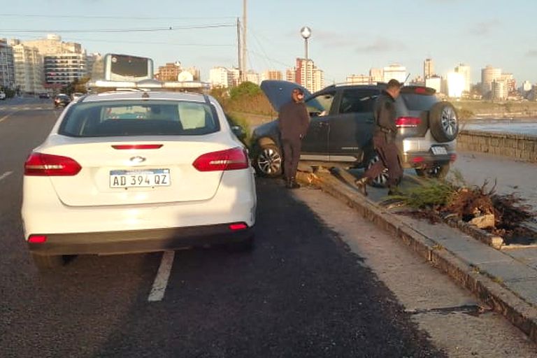 Así quedó el auto de Arostegui