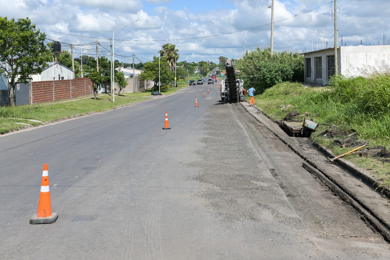 Repavimentan avenida Jorge Newbery