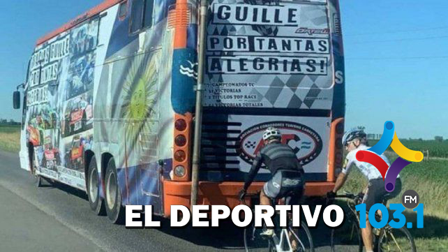Marcos Di Palma, en bici hasta San Juan a despedir a Ortelli