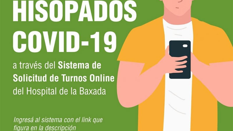 El Hospital de la Baxada ya dio más de 1.000 turnos para hisoparse El Hospital de la Baxada ya dio más de 1.000 turnos para hisoparse