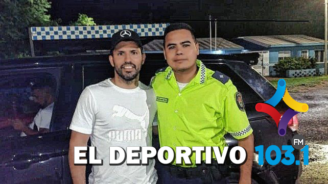 El Kun pasó por Entre Ríos para ir a pescar con amigos