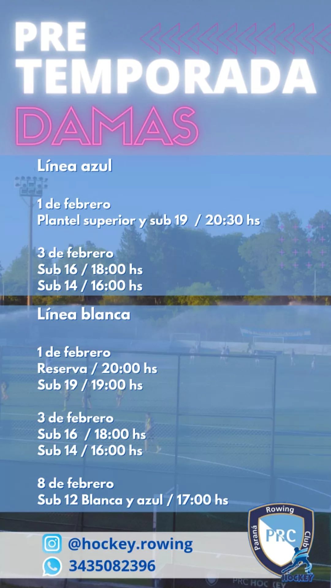 Comienza la Pretemporada de Damas en el Hockey del Rowing