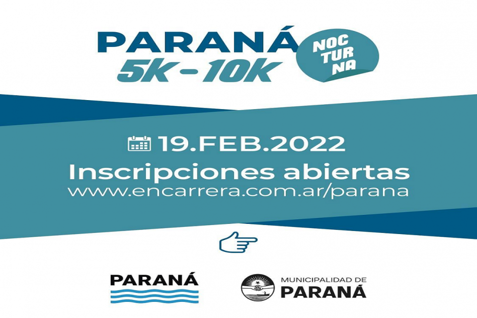 El 7 de febrero cierran las inscripciones para la primera Carrera Nocturna  Ciudad de Paraná - Noticias | La voz 90.1