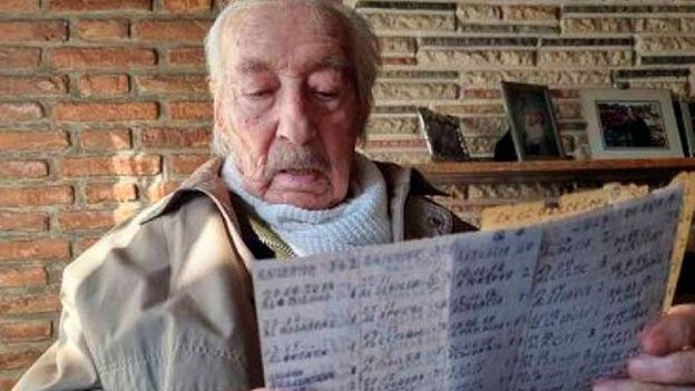 Falleció el abuelo de 100 años que era fanático de Messi