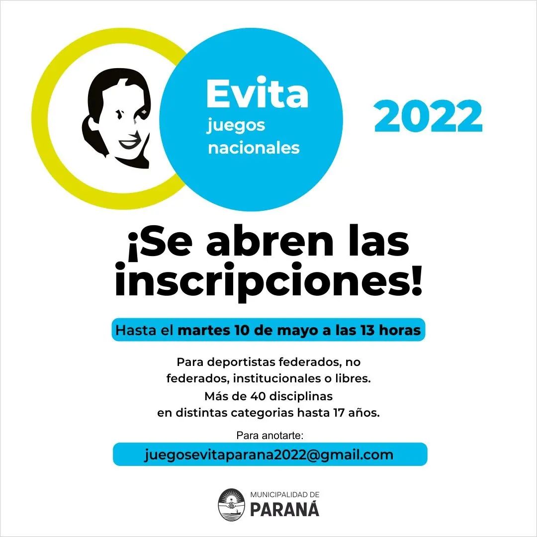 Se abren las inscripciones para los Juegos Evita