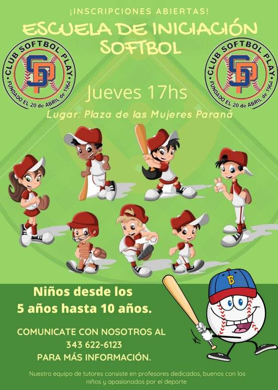 Abiertas las inscripciones para la Escuela de Iniciación de Softbol Play Abiertas las inscripciones para la Escuela de Iniciación de Softbol Play