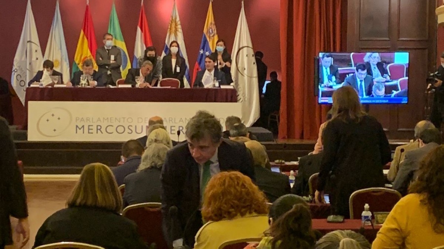 «Pepín» Rodríguez Simón se retiró abucheado por los legisladores del Parlasur