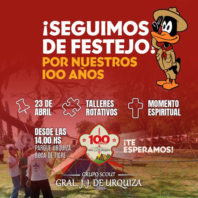 El grupo scout Justo José de Urquiza celebra sus 100 años 