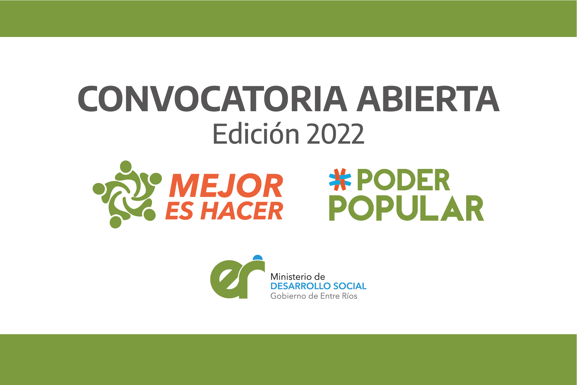La provincia abrió la convocatoria a presentar proyectos en los programas Mejor es Hacer y Poder Popular