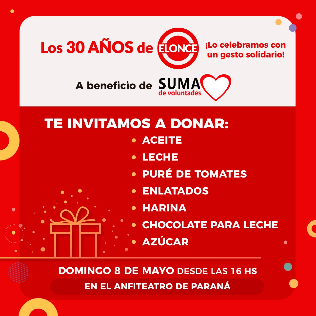 Este domingo, El Once celebra 30 años con solidaridad Este domingo, El Once celebra 30 años con solidaridad