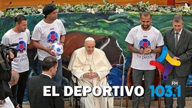 Francisco bendijo la pelota para el Partido por la Paz Francisco bendijo la pelota para el Partido por la Paz