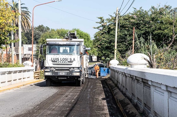 Comenzaron los trabajos en calle Ameghino, restringen el tránsito en el Puente Blanco
