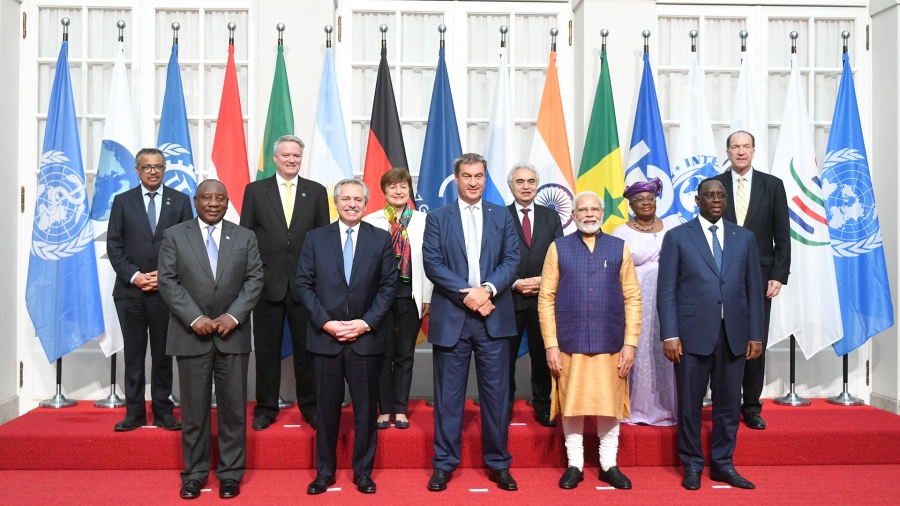 G7: Fernández participó de la recepción a los mandatarios y saludó a Georgieva G7: Fernández participó de la recepción a los mandatarios y saludó a Georgieva