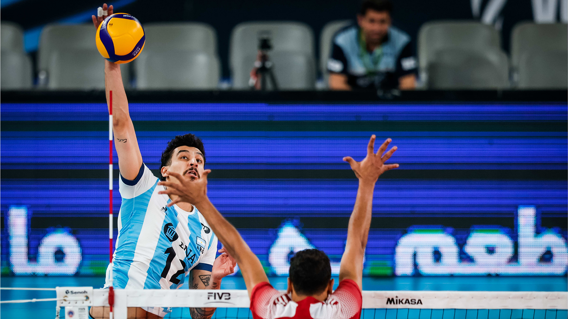 Lima, uno de los goleadores de la selección argentina ante Egipto (Crédito: FIVB)