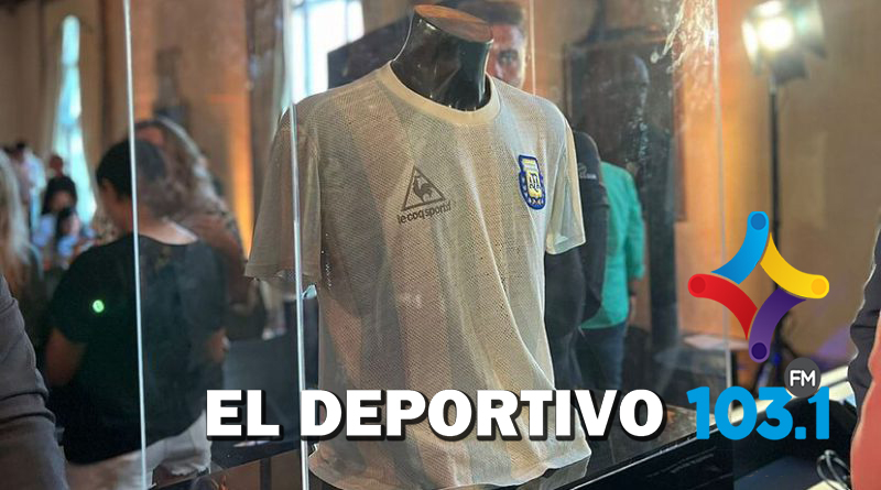 Presentaron la camiseta que Maradona usó en la final de México ’86
