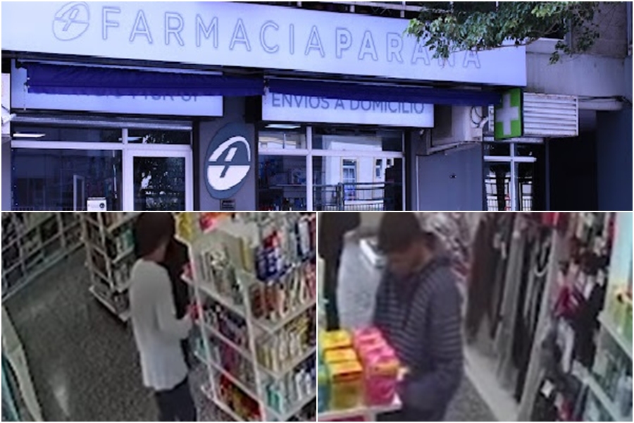 El ladrón de “cremas reafirmantes” en una farmacia, quedó filmado