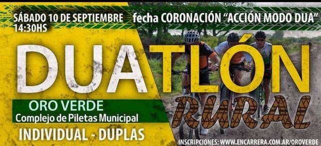 Se viene la segunda edición del Duatlón Rural Oro Verde Se viene la segunda edición del Duatlón Rural Oro Verde
