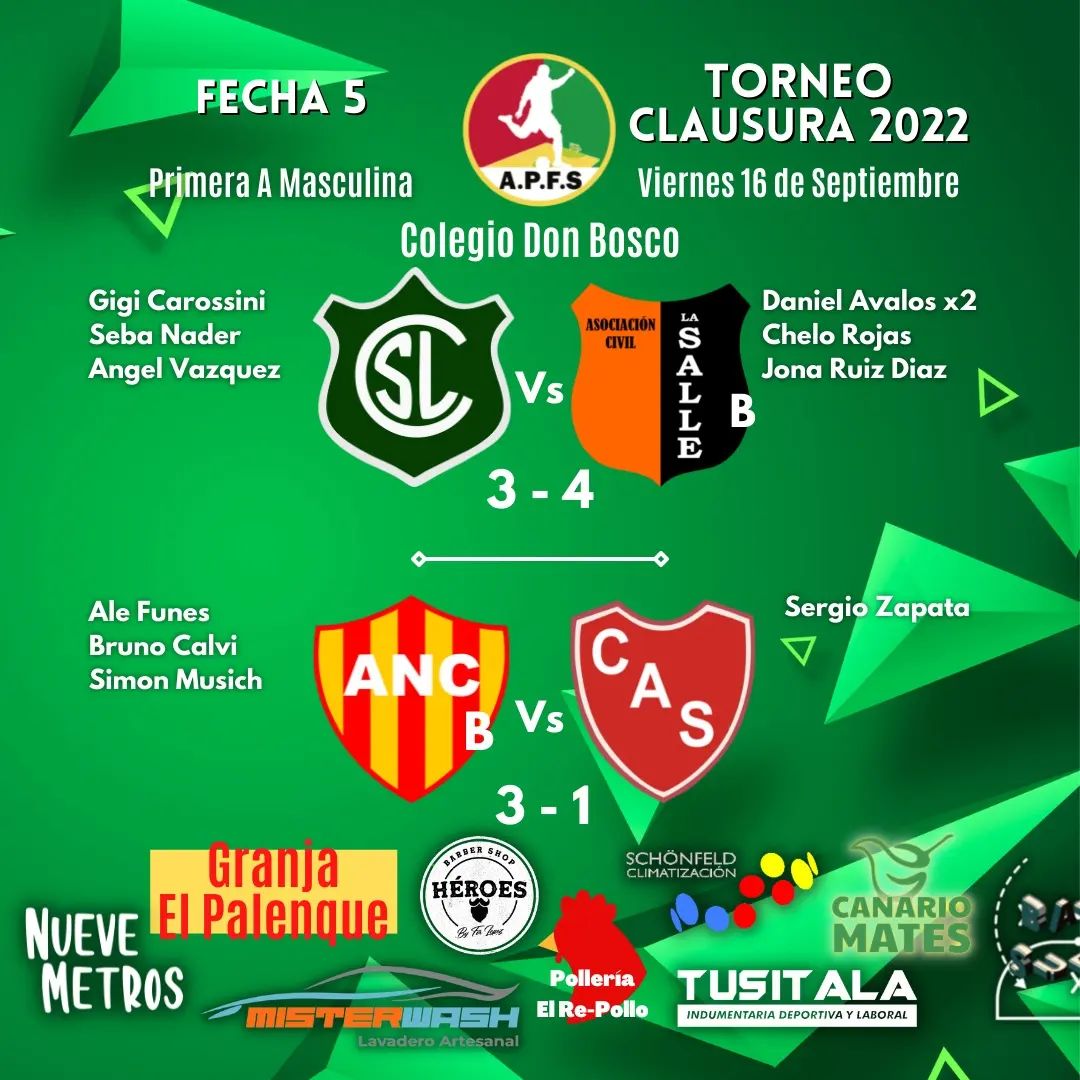 Resultados del Viernes