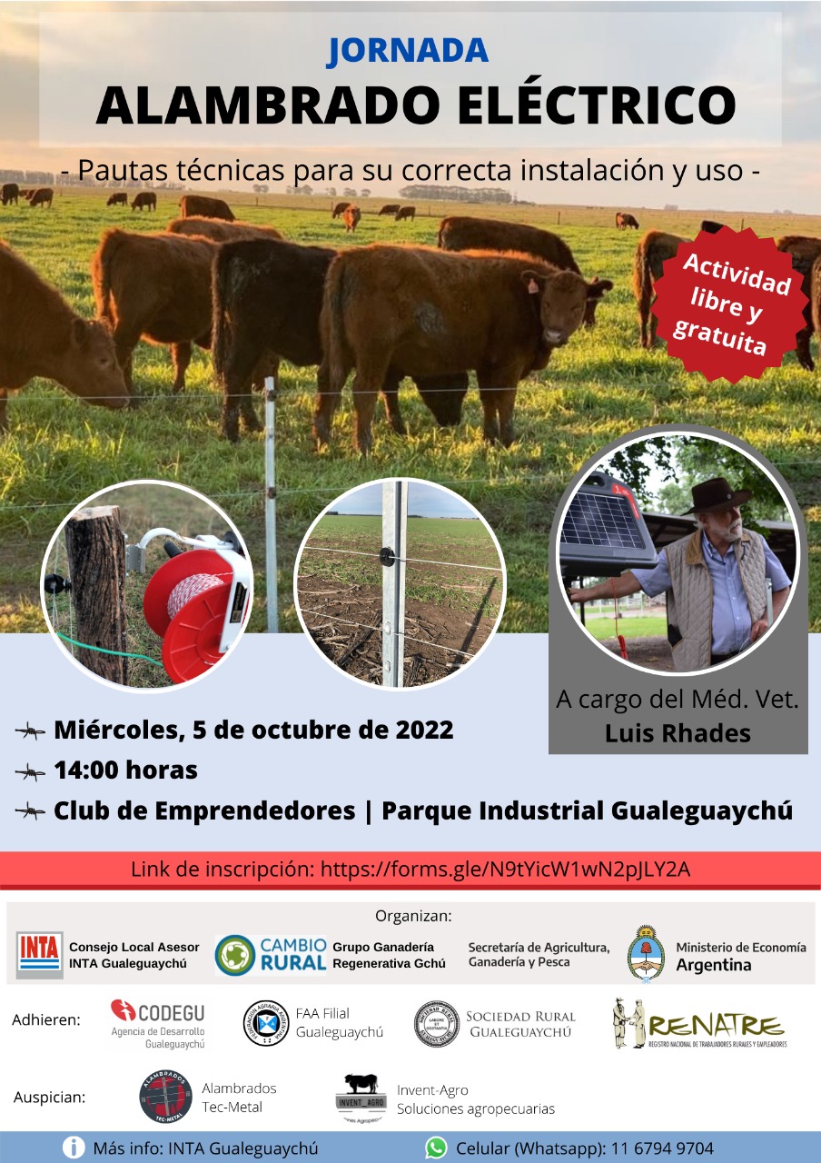 Jornada de alambrado eléctrico, pautas técnicas para su correcta instalación y uso