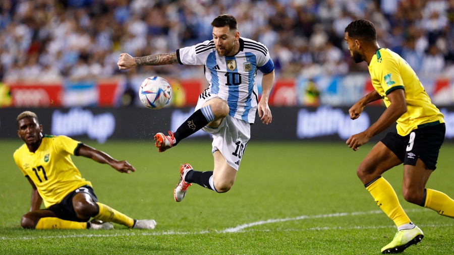Messi despliega su magia en el amistoso ante Jamaica Foto AFP 