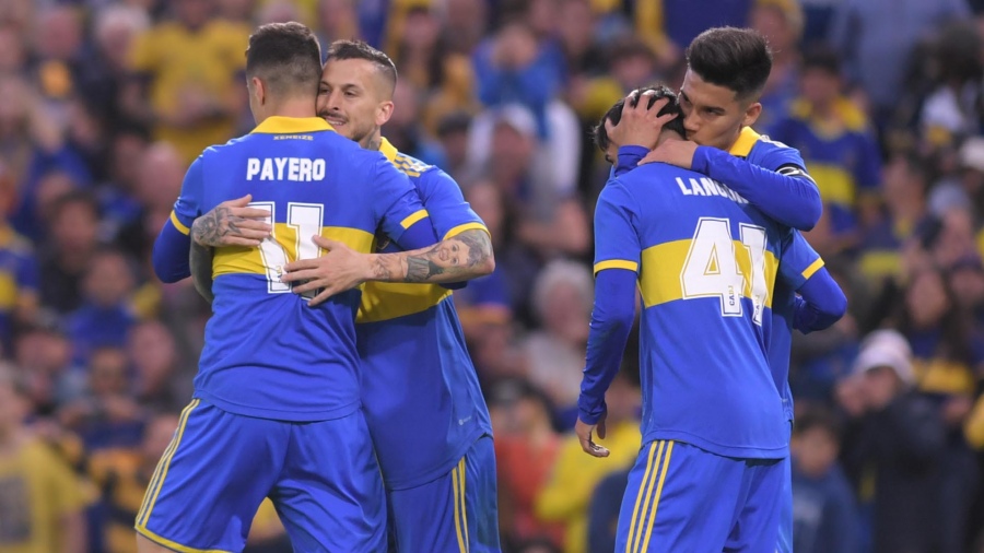 Boca festeja el gol del triunfo de Daro Benedetto Foto Julin lvarez