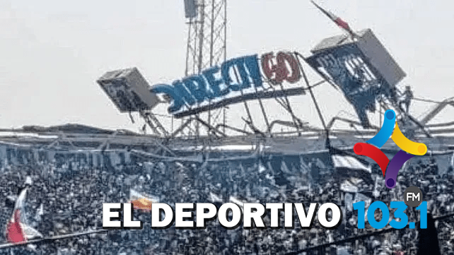 Colapsó parte del techo de la tribuna de Colo-Colo Colapsó parte del techo de la tribuna de Colo-Colo