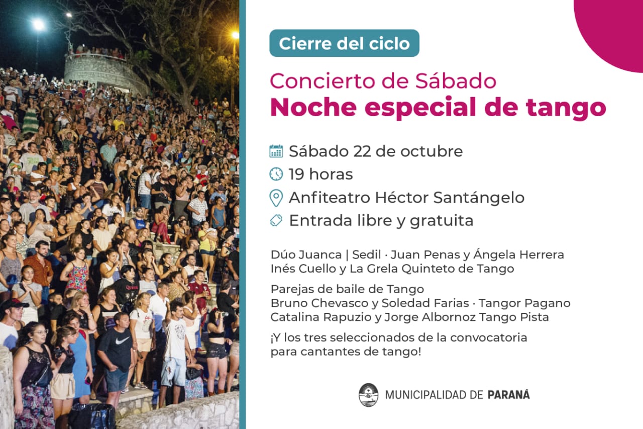 Concierto de Sábado finaliza con una noche especial de tango Concierto de Sábado finaliza con una noche especial de tango