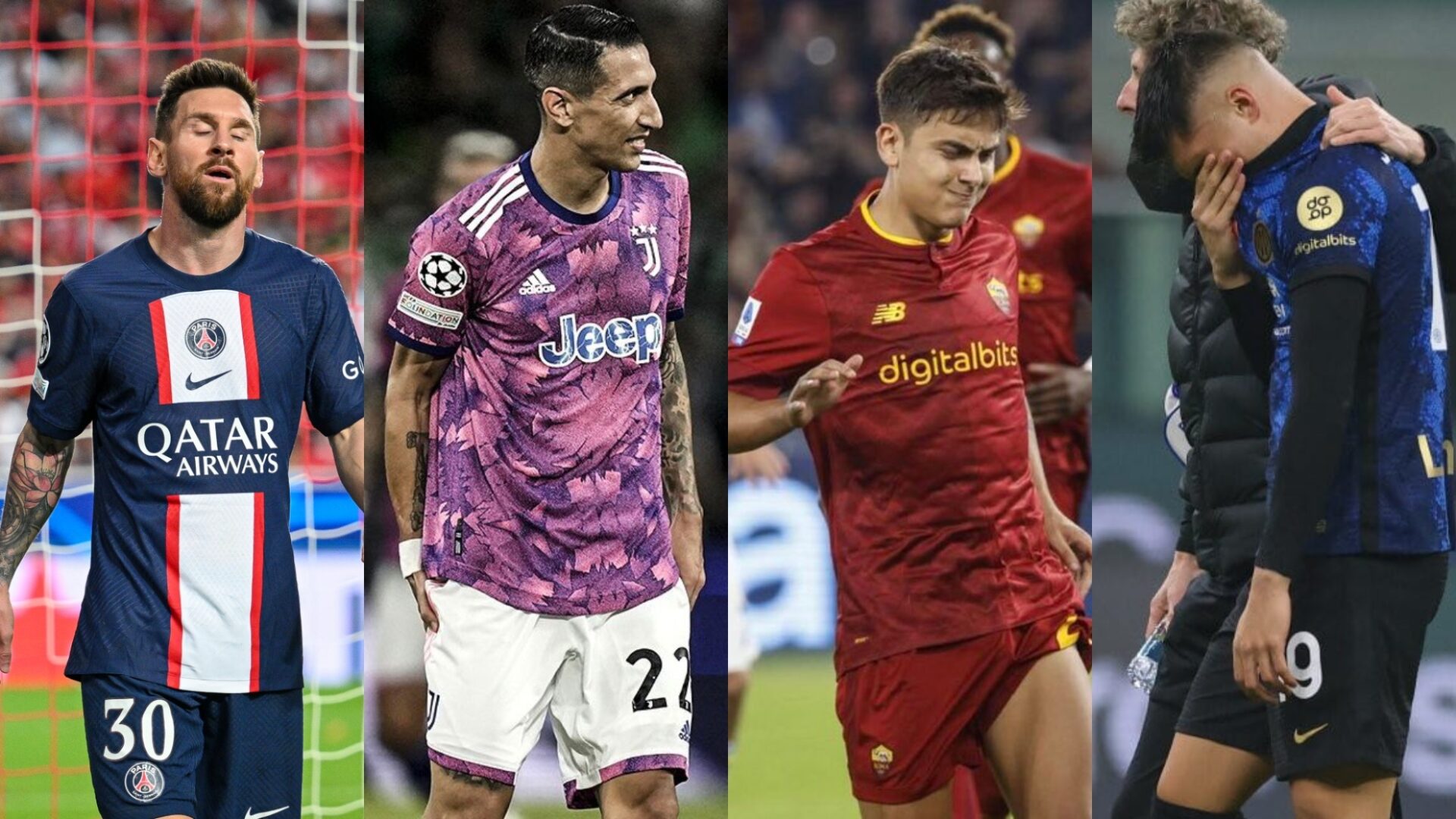 La lesiones de Messi, Dybala, Di María y Correa preocupan a Argentina