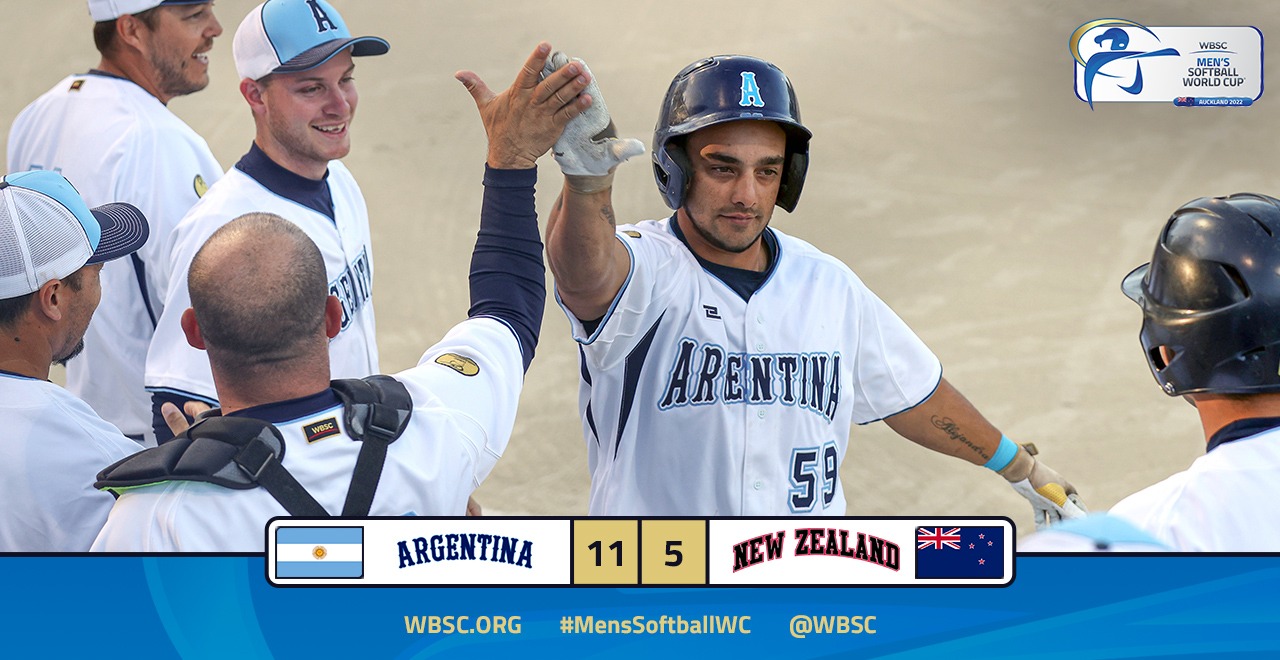Argentina le ganó a Nueva Zelanda en extra innings Argentina le ganó a Nueva Zelanda en extra innings