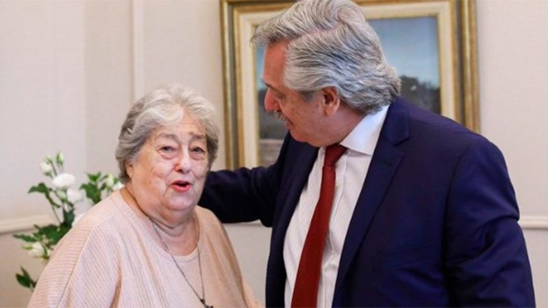 Fernández despidió a Hebe de Bonafini