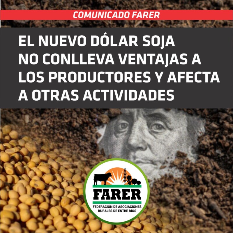 El nuevo dólar soja no conlleva ventajas a los productores y afecta otras actividades El nuevo dólar soja no conlleva ventajas a los productores y afecta otras actividades