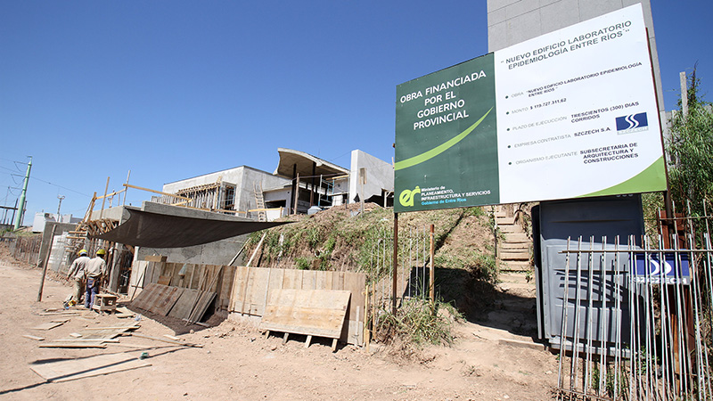 Avanza la construcción del laboratorio Epidemiológico de Entre Ríos Avanza la construcción del laboratorio Epidemiológico de Entre Ríos