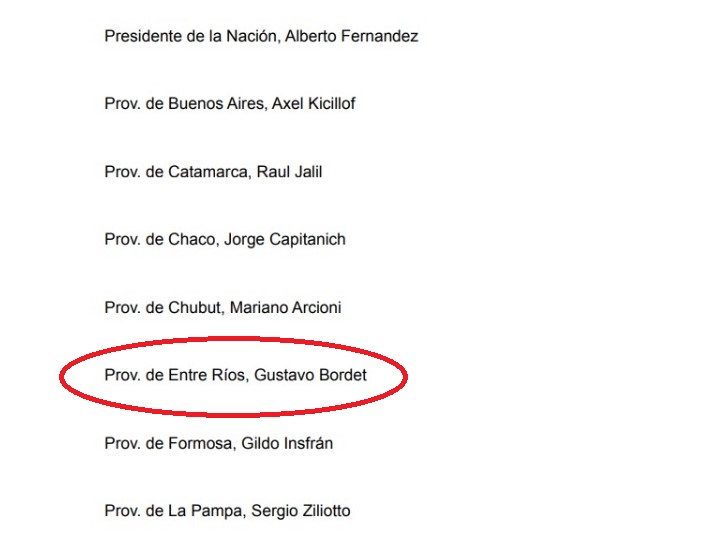 Pedido de juicio político ingresó al Congreso con la firma de Bordet pese a no estar de acuerdo