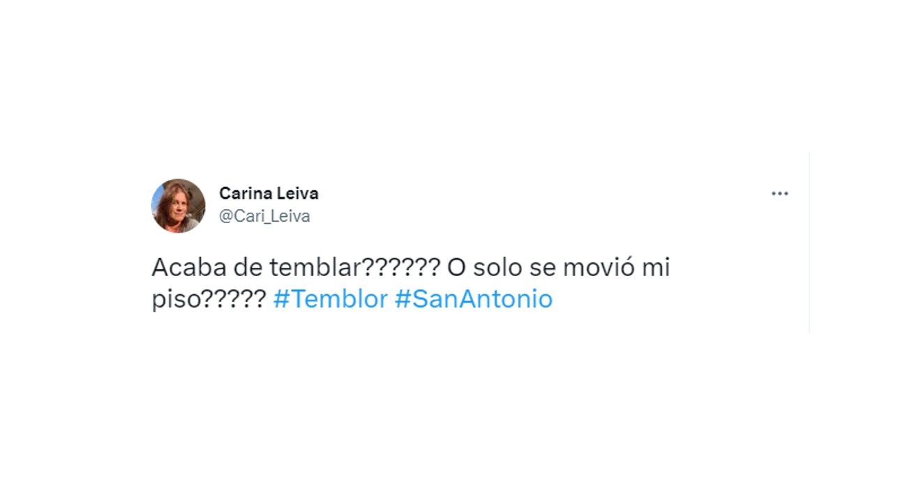 El mensaje de la usuaria que sintió cómo temblaba el suelo en San Antonio