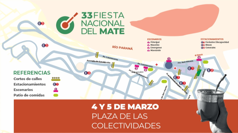 Implementarán distintos operativos durante la Fiesta Nacional del Mate Implementarán distintos operativos durante la Fiesta Nacional del Mate