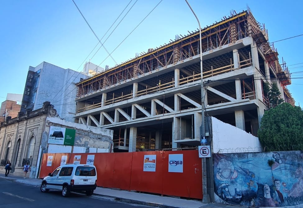 La obra del nuevo edificio anexo de Tribunales tiene 9 pisos y un 40% de avance
