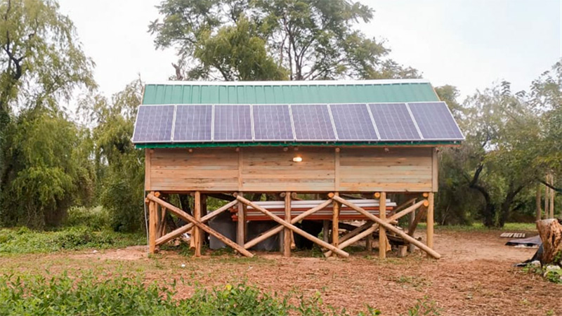 Instalaron ocho paneles solares para producir energías limpias en Islote Curupí
