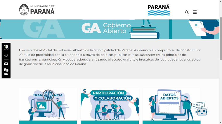 La Municipalidad de Paraná cuenta por primera vez con un portal de Gobierno Abierto