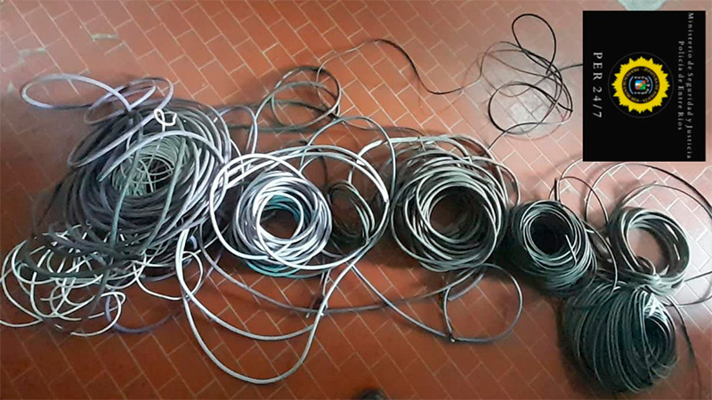 Incautan cables y materiales de bronce en allanamiento a chatarrería de Paraná