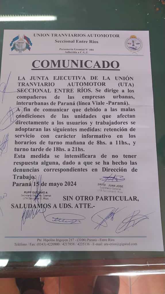 Choferes reducen el horario del servicio de transporte urbano