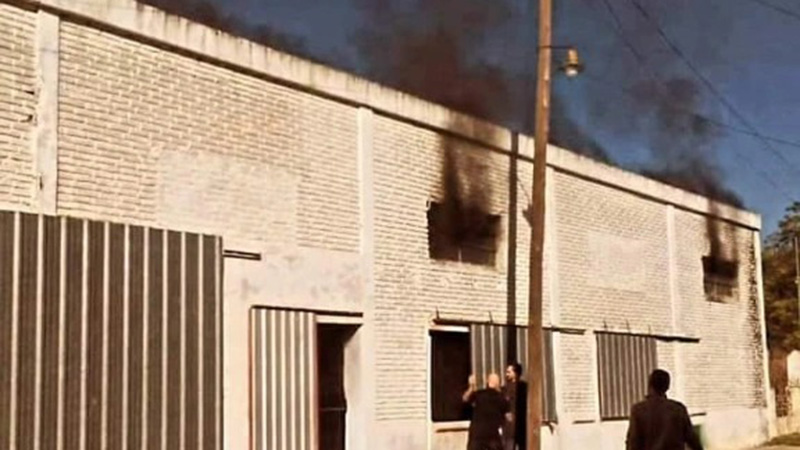 Parte del depósito afectado por el fuego