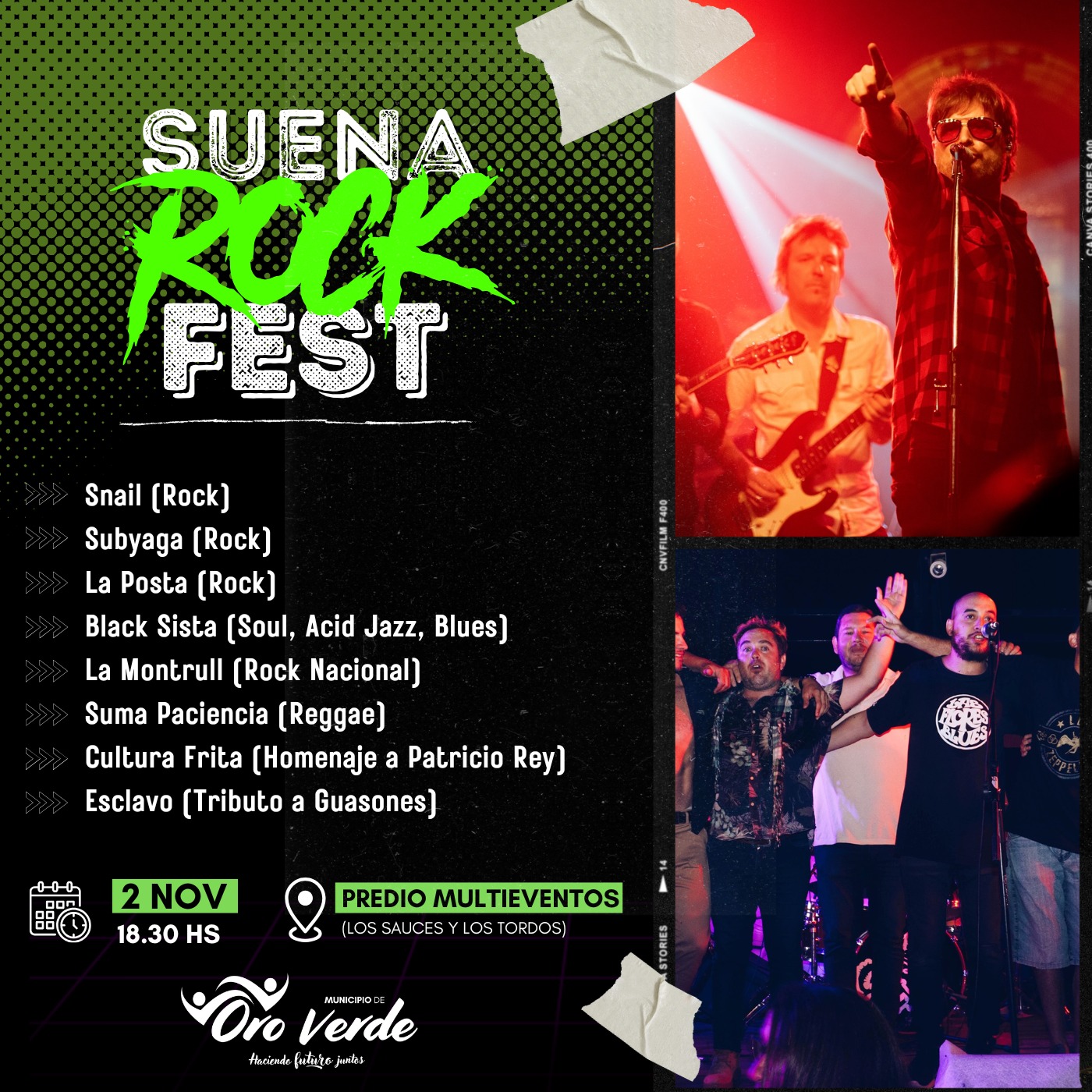 Este fin de semana Oro Verde presenta “Suena Rock Fest” con entrada libre y gratuita