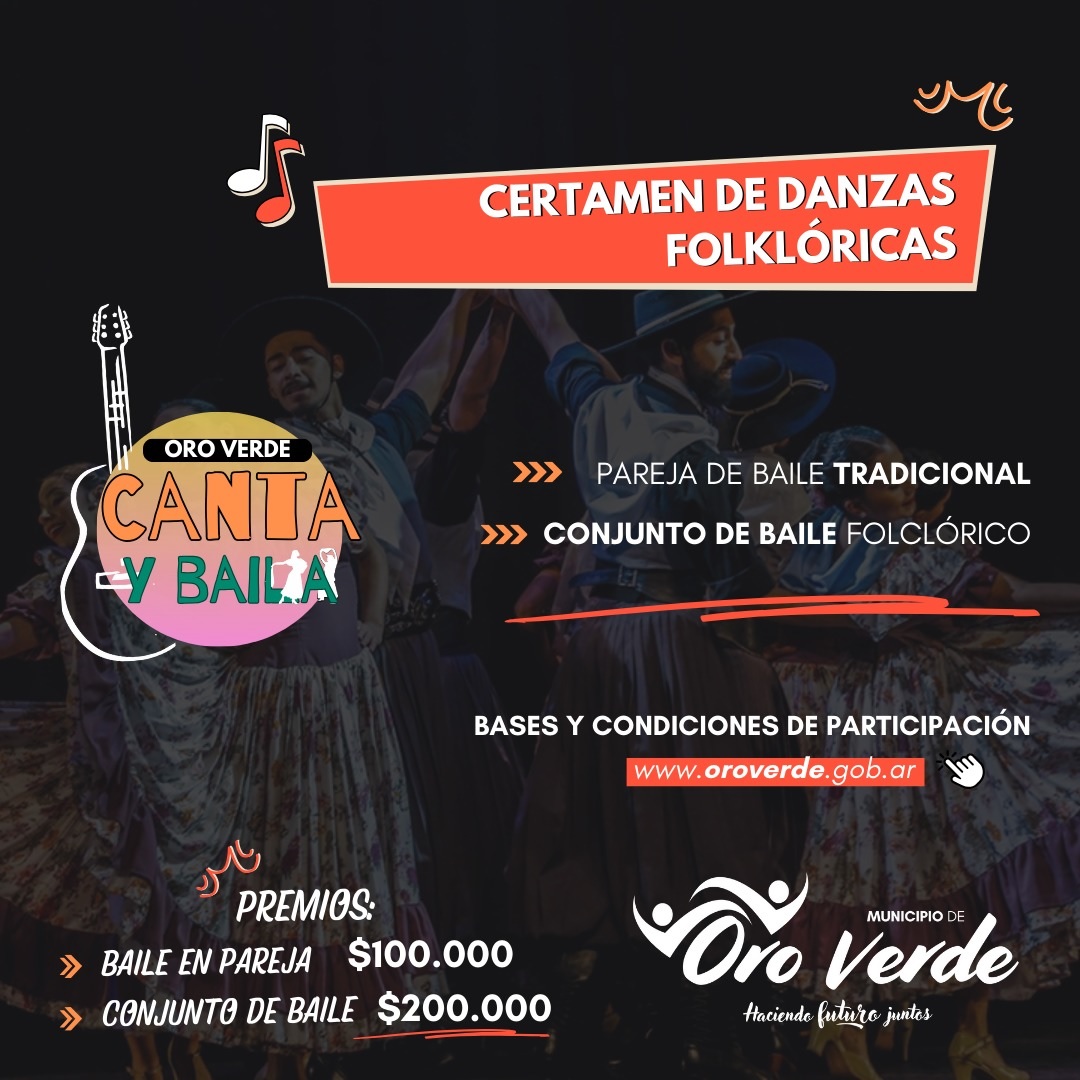 Oro Verde Canta y Baila presenta un Certamen de Baile Folklórico en pareja y en conjunto
