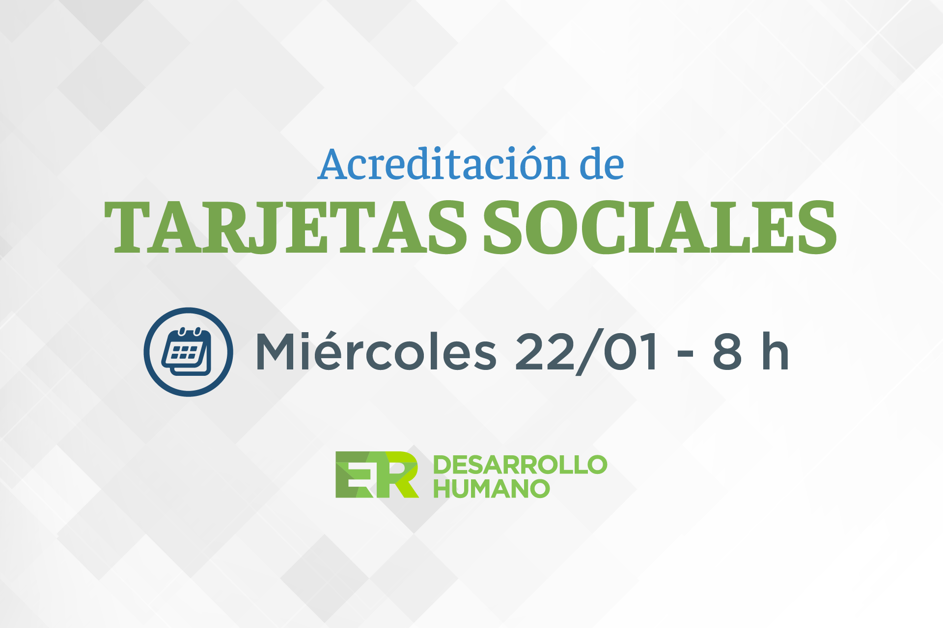Este miércoles se acreditarán las tarjetas sociales