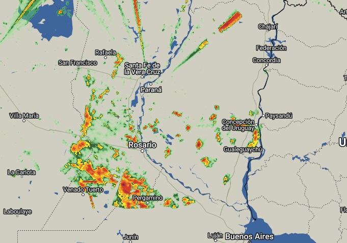 Hay diez provincias que podrían ser afectadas por tormentas fuertes o granizo.