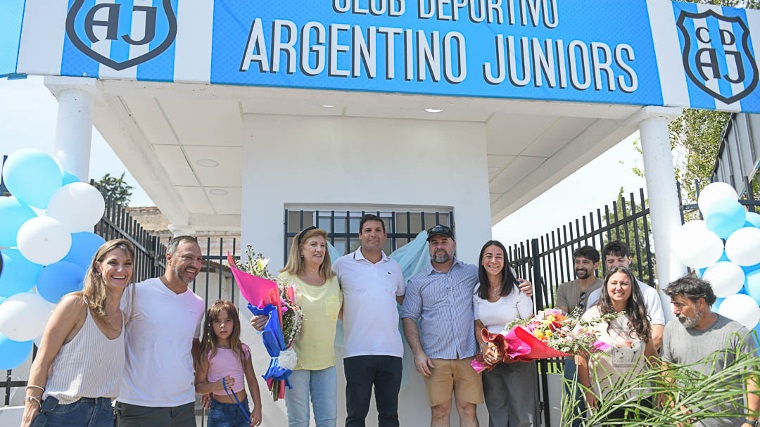 La Intendenta Rosario Romero acompañó la inauguración del nuevo ingreso del Club Argentino Juniors
